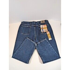 Wrangler Jeans Mens Size 40x30 Dark Blue Relaxed Bootcut Fit Stretch Denim NWT